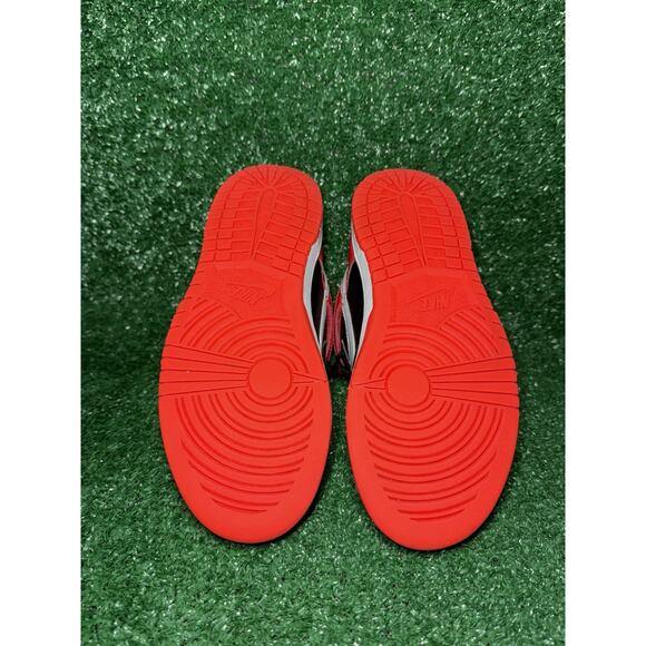 Nike Dunk High Kids Size 3Y Red Multicolor Leather Walking Shoes Casual Sneakers - Picture 8 of 9